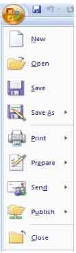 استفاده از دستورات مدیریت فایل در ورد 2007