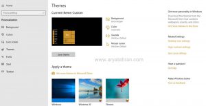 تغییر تم ویندوز