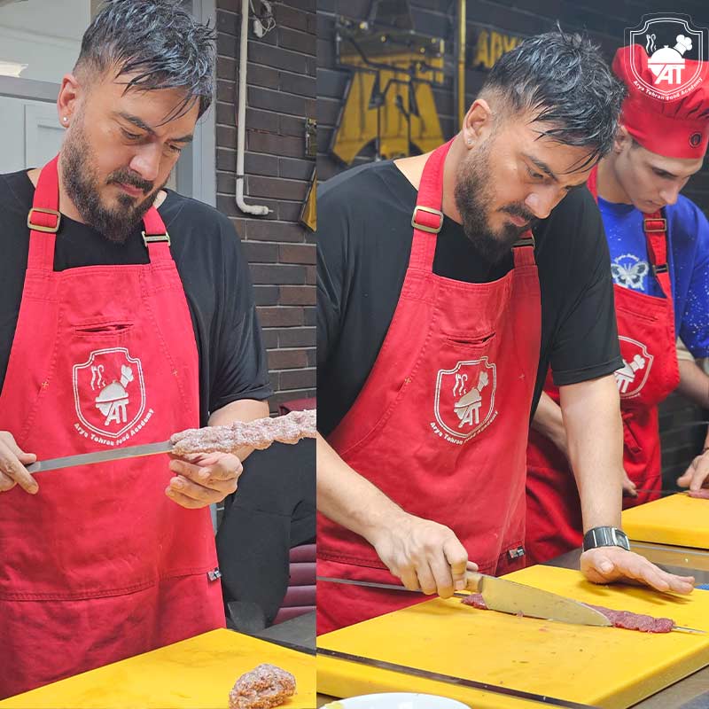 نیما شاهرخ شاهی در دوره کباب زنی و تخته کاری آریا تهران