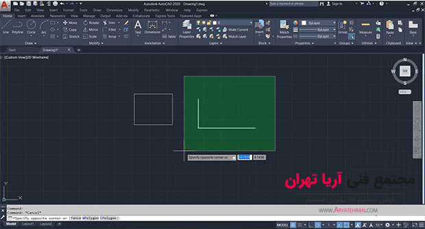 روش دوم انتخاب یک آبجکت | الف ) window منظم از راست به چپ