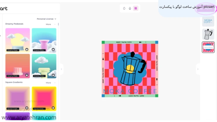 آموزش ساخت لوگو با پیکسارت picsart