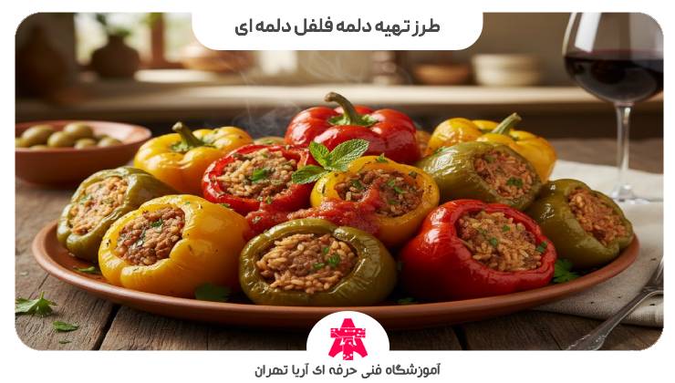 طرز تهیه دلمه فلفل دلمه ای