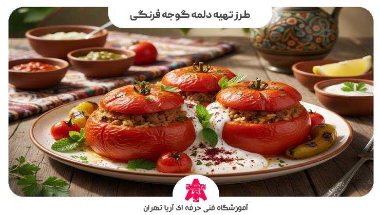 طرز تهیه دلمه گوجه فرنگی