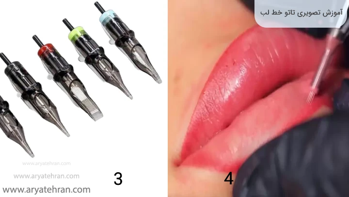 آموزش تصویری تاتو خط لب