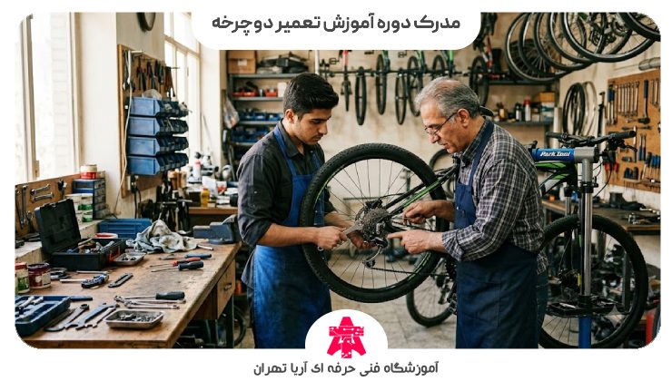 مدرک دوره آموزش تعمیر دوچرخه