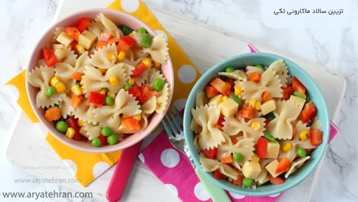 تزیین سالاد ماکارونی تکی