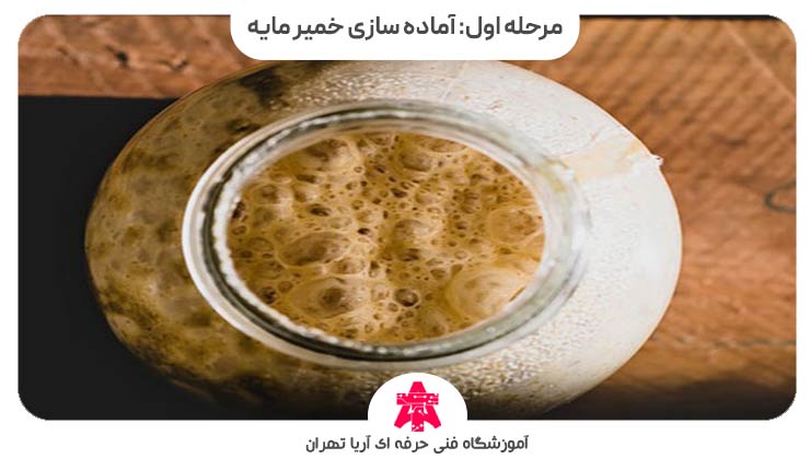 مرحله اول: آماده سازی خمیر مایه