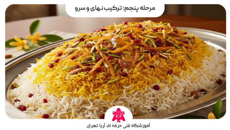 مرحله پنجم: ترکیب نهای و سرو