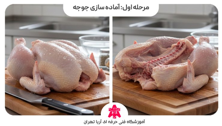 مرحله اول: آماده سازی جوجه