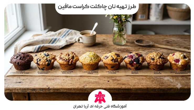 طرز تهیه نان چاکلت کراست مافین