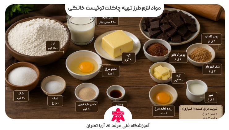 مواد لازم طرز تهیه چاکلت توئیست خانگی