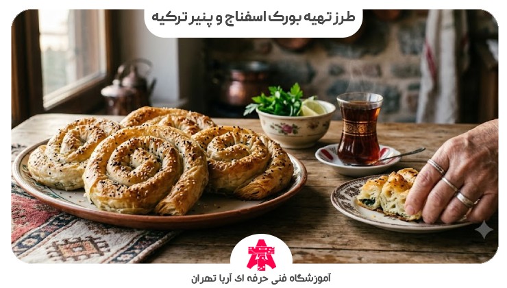 طرز تهیه بورک اسفناج و پنیر ترکیه
