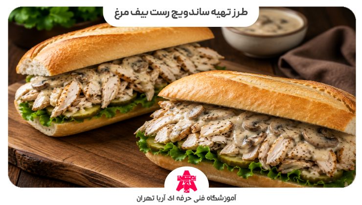 طرز تهیه ساندویچ رست بیف مرغ