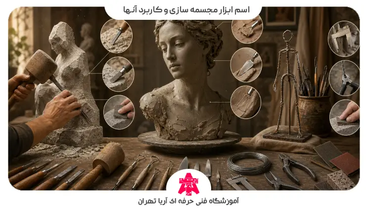 اسم ابزار مجسمه سازی و کاربرد آنها