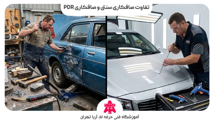 تفاوت صافکاری سنتی و صافکاری PDR