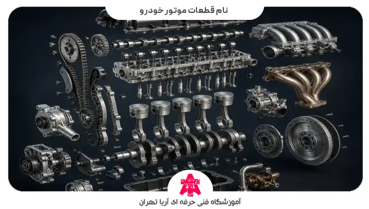 نام قطعات موتور خودرو با عکس