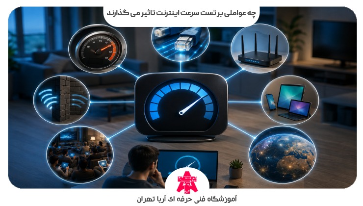 چه عواملی بر تست سرعت اینترنت تاثیر می گذارند